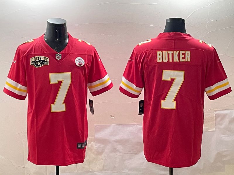 Men Kansas City Chiefs #7 Butker Red Second generations 2025 Nike Limited NFL Jersey style 4->kansas city chiefs->NFL Jersey
